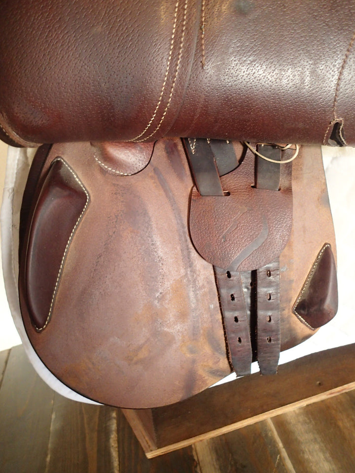 17.5" Antares Connexion Saddle - Full Buffalo - 2024 - 3A Flaps - 4.75" dot to dot (778)