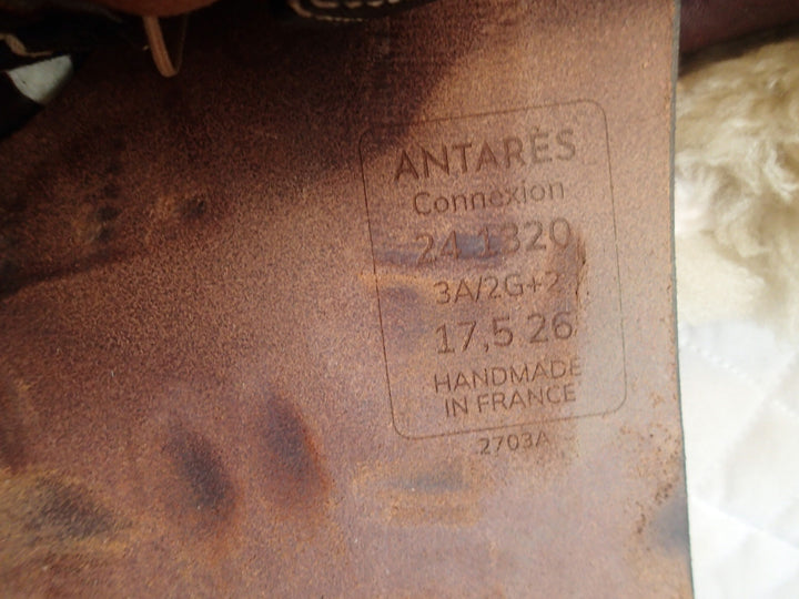 17.5" Antares Connexion Saddle - Full Buffalo - 2024 - 3A Flaps - 4.75" dot to dot (778)