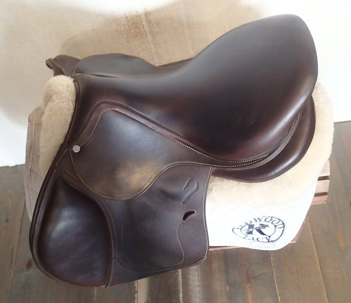 17.5" Antares Connexion Saddle - Full Buffalo - 2024 - 3A Flaps - 4.75" dot to dot (778)
