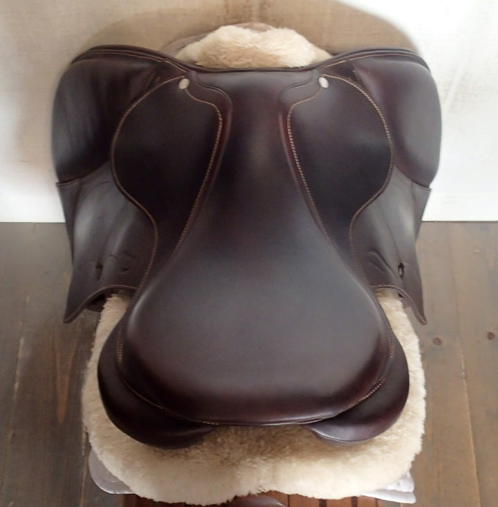 17.5" Antares Connexion Saddle - Full Buffalo - 2024 - 3A Flaps - 4.75" dot to dot (778)