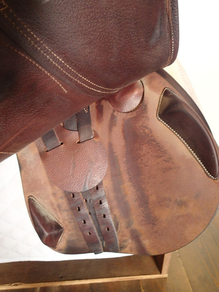 17.5" Antares Connexion Saddle - Full Buffalo - 2024 - 3A Flaps - 4.75" dot to dot (778)