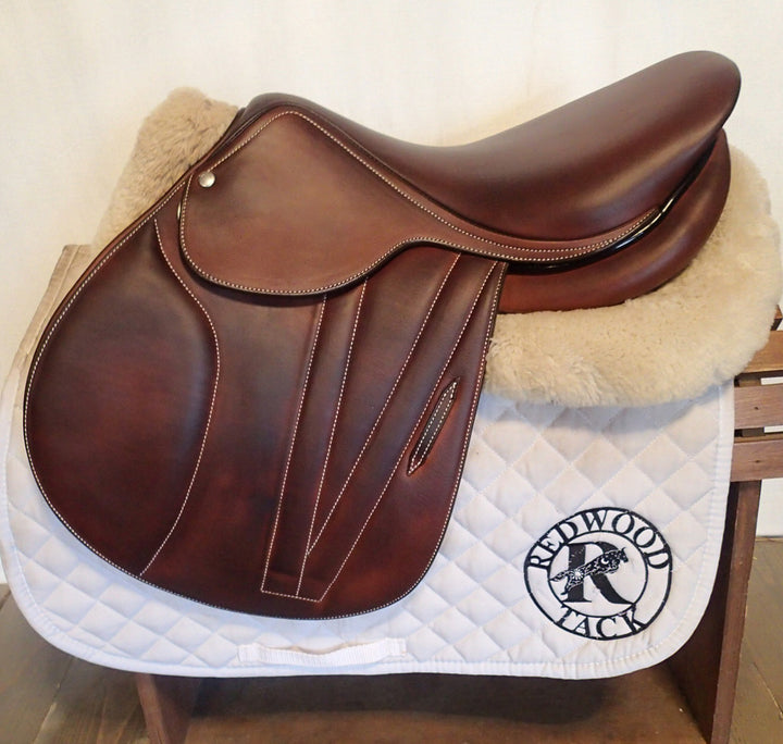 16.5" Butet Premium Saddle - Full Calfskin - 2023 - L Seat - 1.75 Flaps - 4.5" dot to dot (002)