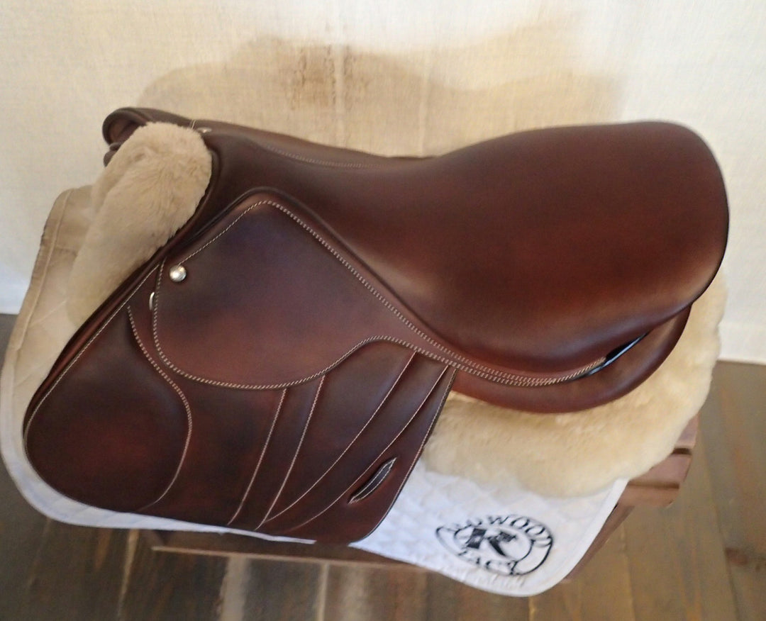 16.5" Butet Premium Saddle - Full Calfskin - 2023 - L Seat - 1.75 Flaps - 4.5" dot to dot (002)