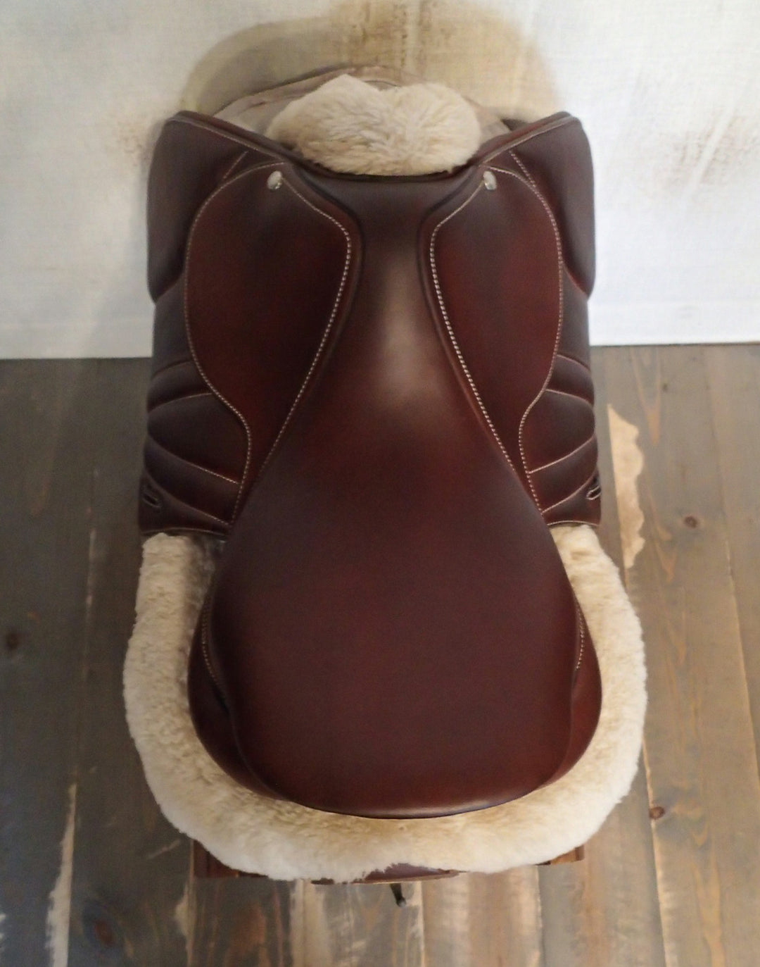 16.5" Butet Premium Saddle - Full Calfskin - 2023 - L Seat - 1.75 Flaps - 4.5" dot to dot (002)