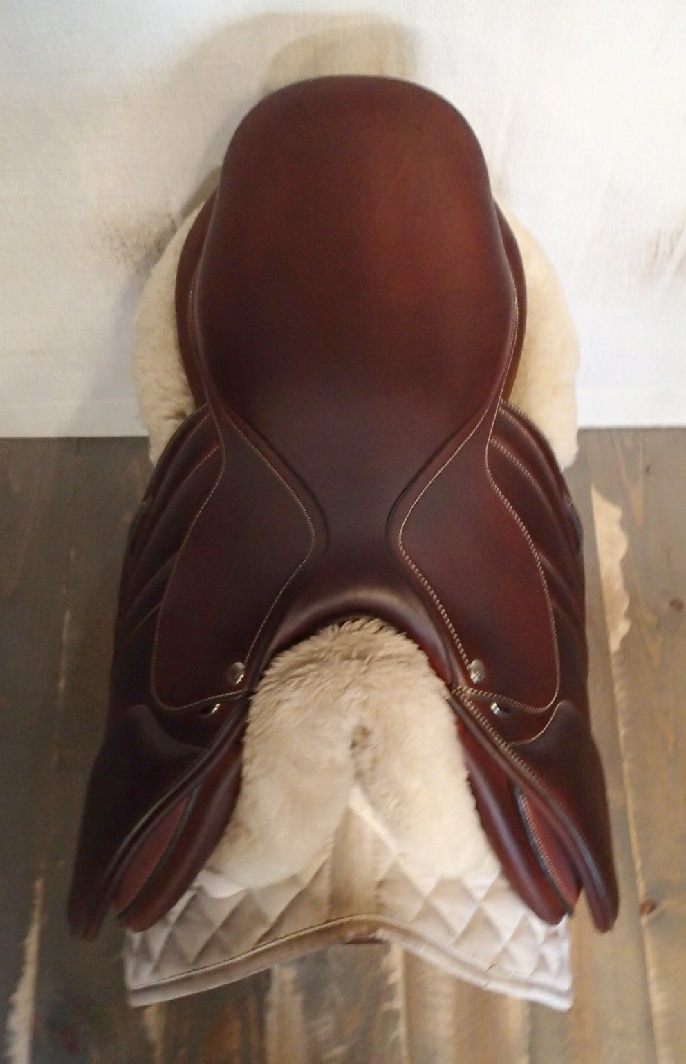 16.5" Butet Premium Saddle - Full Calfskin - 2023 - L Seat - 1.75 Flaps - 4.5" dot to dot (002)