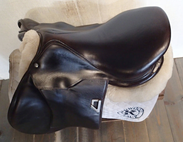 17.5" Voltaire Blue Infinite Saddle - Full Buffalo - 2020 - 2AA Flaps - 5" dot to dot - Pro Panels (013)