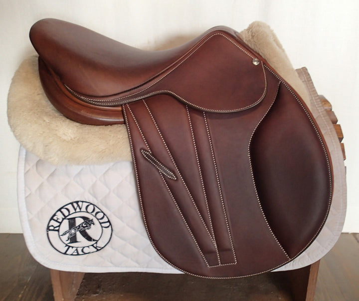 16" Butet Premium Saddle - Full Calfskin - 2016 - L Seat - 2 Flaps - 4.25" dot to dot (016)