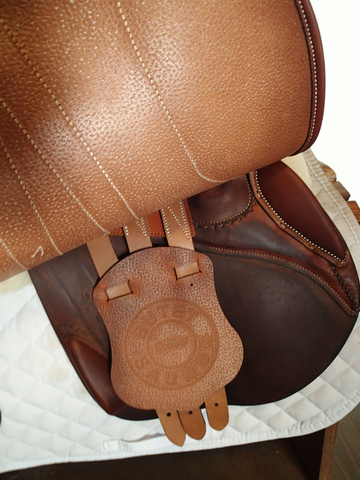 16" Butet Premium Saddle - Full Calfskin - 2016 - L Seat - 2 Flaps - 4.25" dot to dot (016)