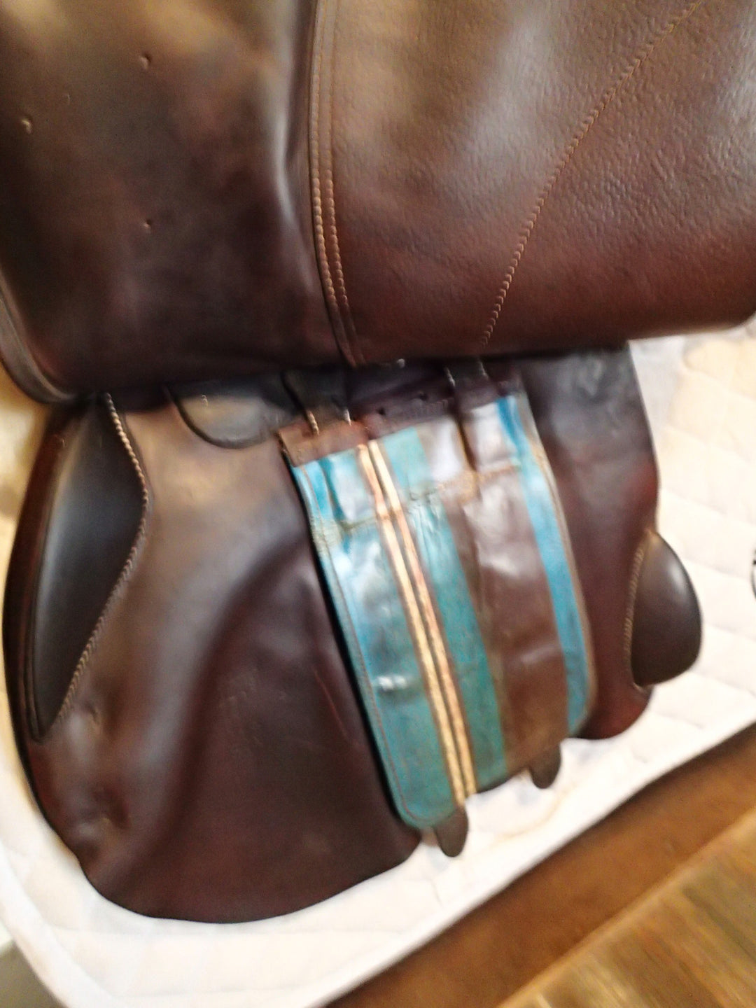 18" Voltaire Palm Beach Saddle - Full Buffalo - 2017 - 3AAA Flaps - 5" dot to dot - FIN Panels (017)