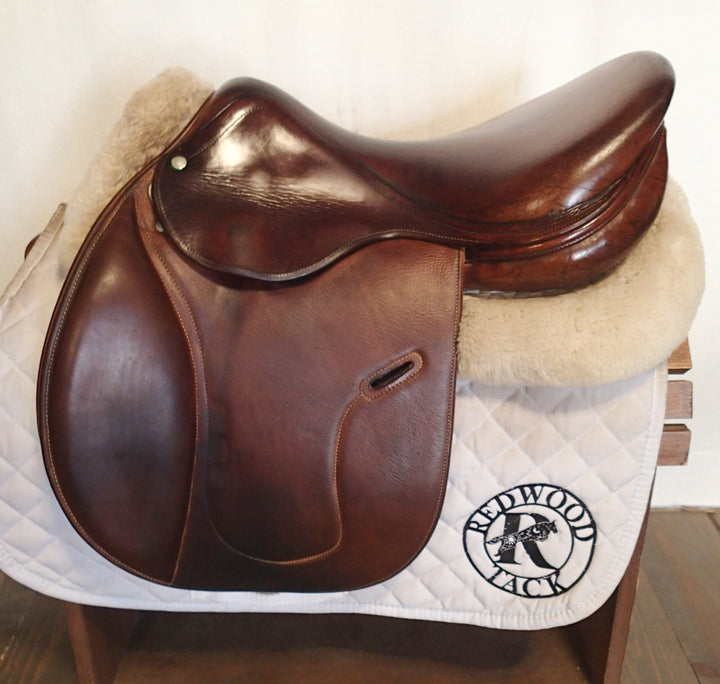 17.5" Antares Saddle - Full Buffalo - 2006 - 3D Flaps - 4.75" dot to dot (027)