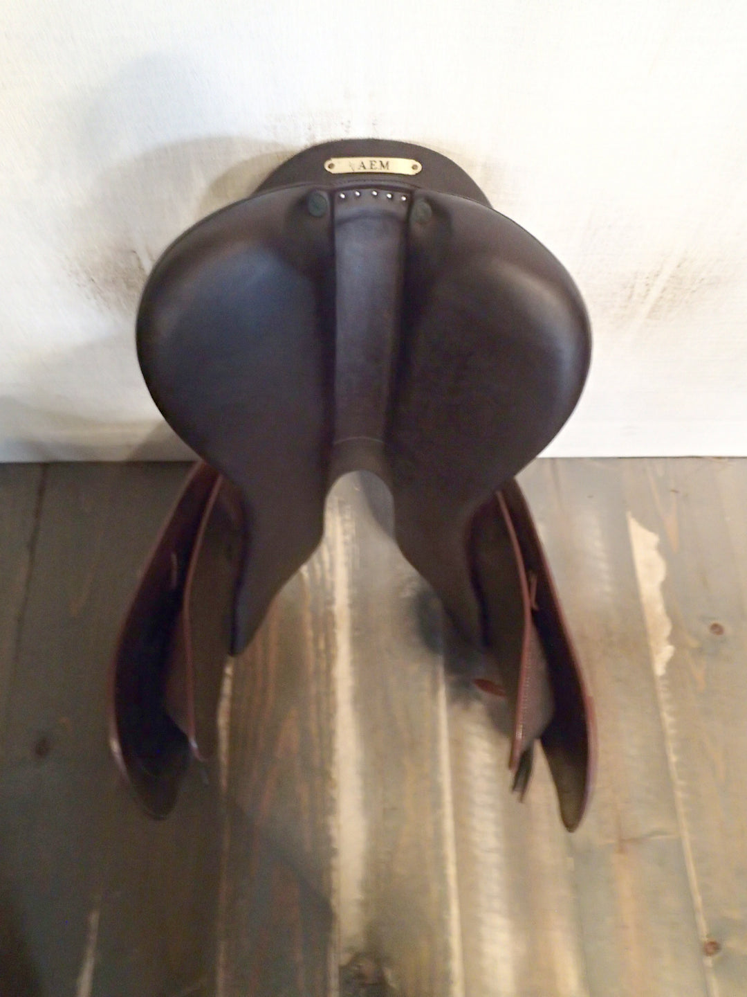 18.5" Devoucoux Biarritz O Saddle - Full Buffalo - 2021 - 2AR Flaps - 4.5" dot to dot (031)