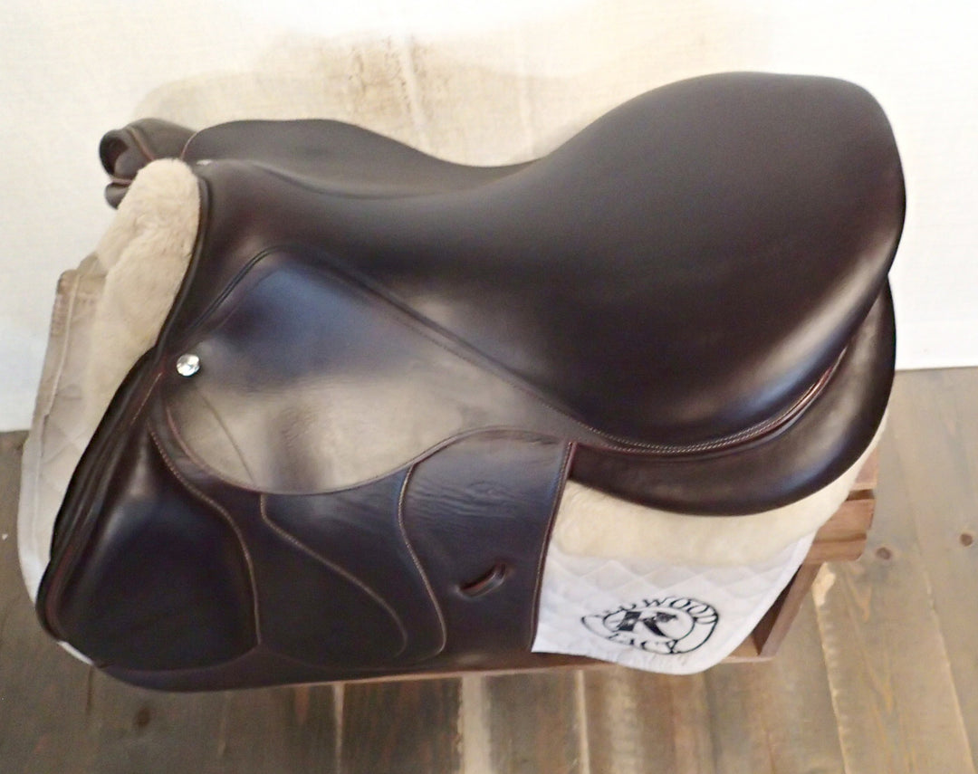 18.5" Devoucoux Biarritz O Saddle - Full Buffalo - 2021 - 2AR Flaps - 4.5" dot to dot (031)