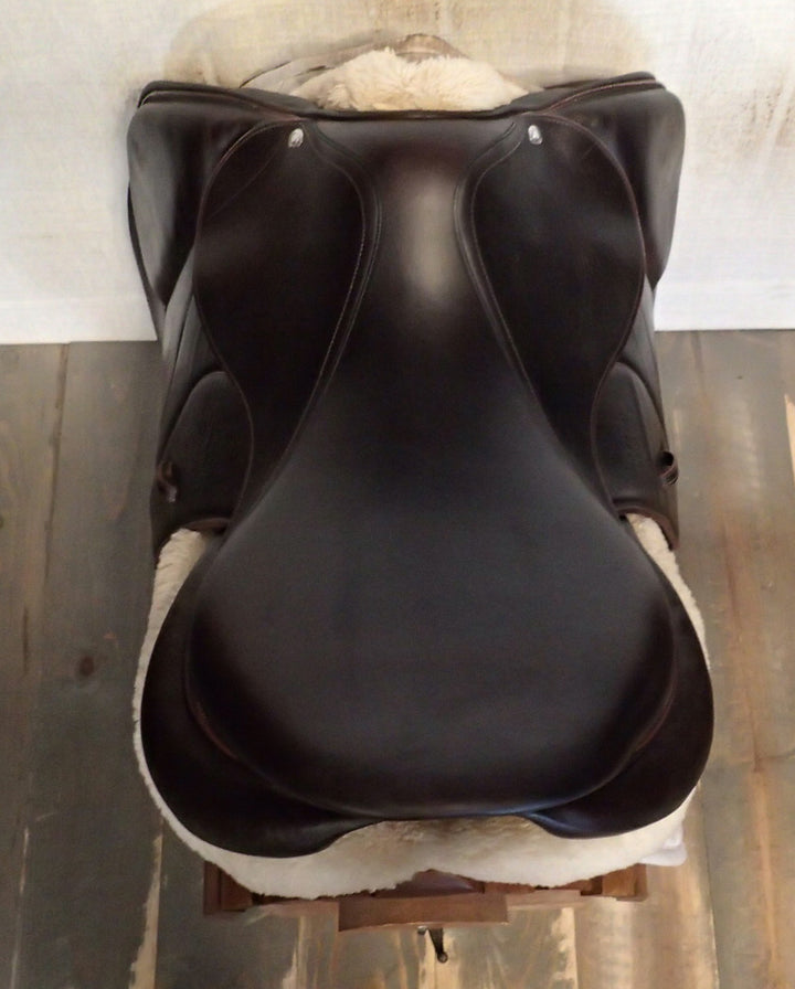 18.5" Devoucoux Biarritz O Saddle - Full Buffalo - 2021 - 2AR Flaps - 4.5" dot to dot (031)