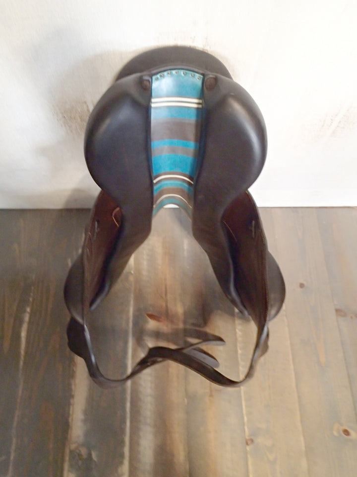 17.5" Voltaire Lexington Monoflap Saddle - Full Buffalo - 2022 - 1AA Flaps - 5.25" dot to dot - FIN Panels (034)