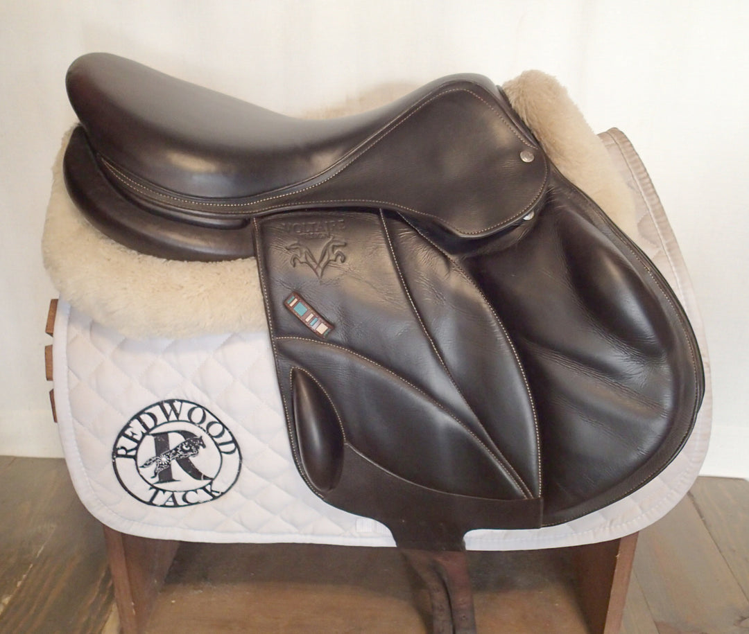 17.5" Voltaire Lexington Monoflap Saddle - Full Buffalo - 2022 - 1AA Flaps - 5.25" dot to dot - FIN Panels (034)
