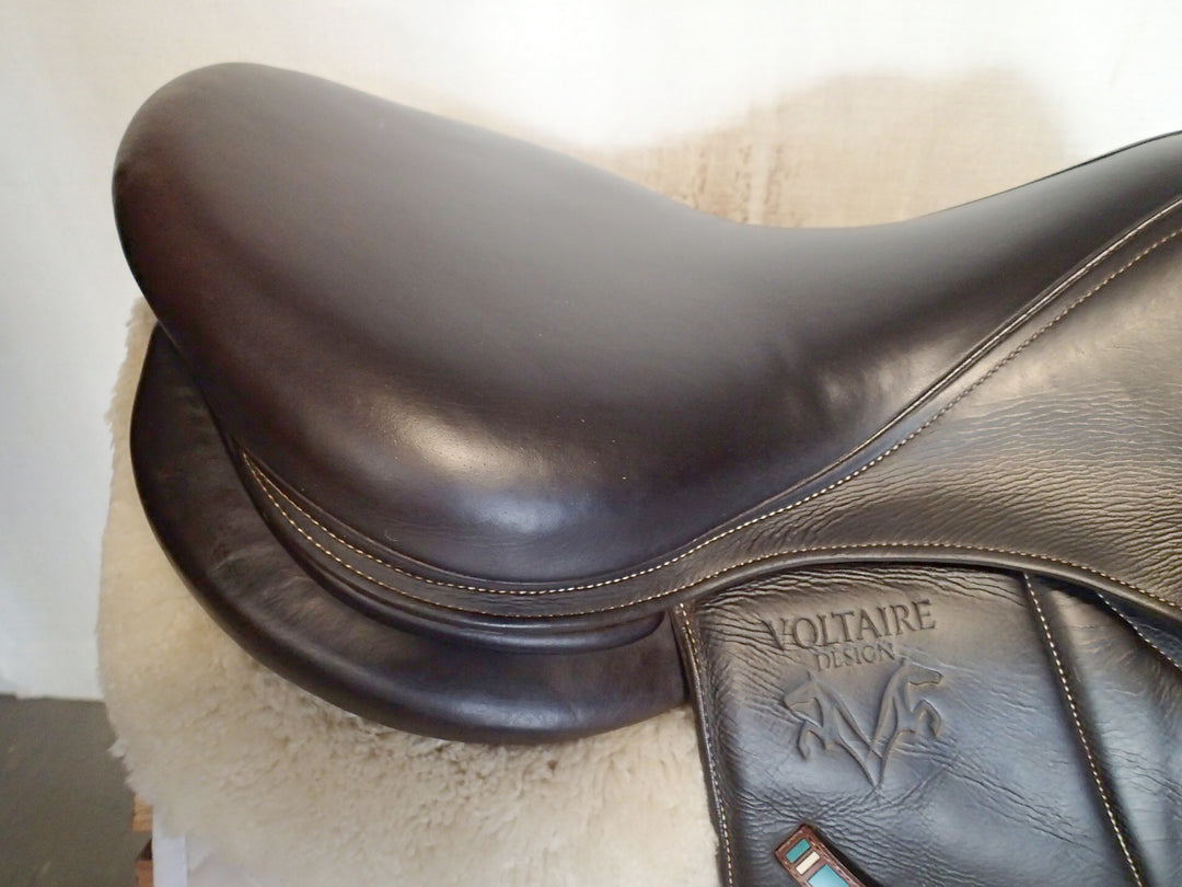 17.5" Voltaire Lexington Monoflap Saddle - Full Buffalo - 2022 - 1AA Flaps - 5.25" dot to dot - FIN Panels (034)