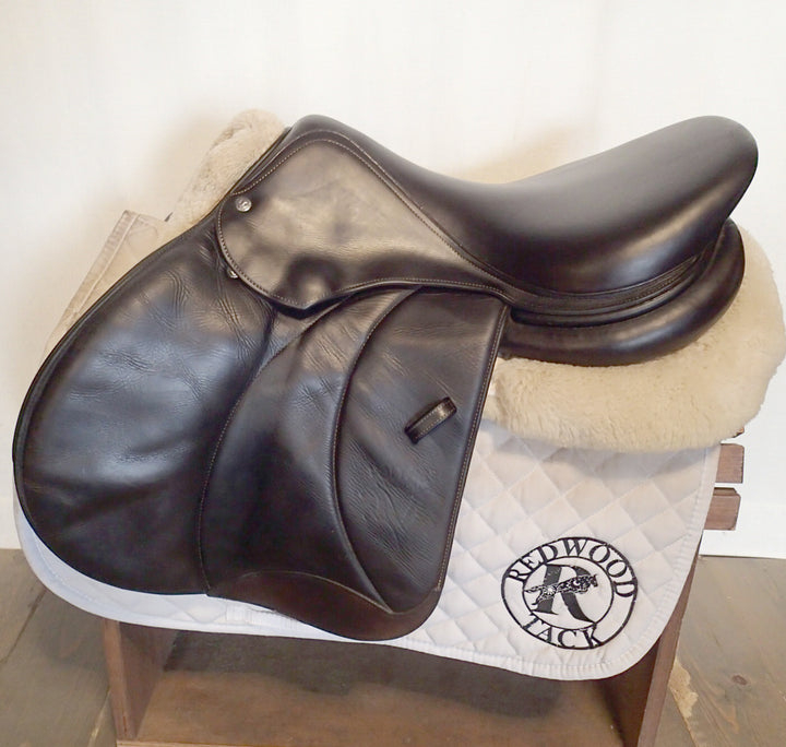 17.5" Voltaire Palm Beach Saddle - Full Buffalo - 2019 - 3AAA Flaps - 5" dot to dot (040)