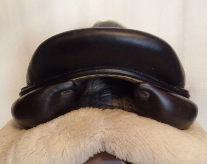 17.5" Voltaire Palm Beach Saddle - Full Buffalo - 2019 - 3AAA Flaps - 5" dot to dot (040)