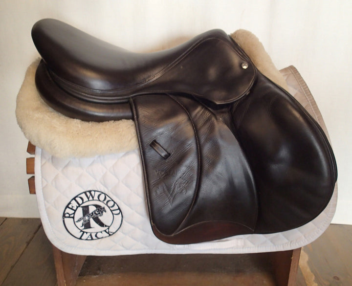 17.5" Voltaire Palm Beach Saddle - Full Buffalo - 2019 - 3AAA Flaps - 5" dot to dot (040)