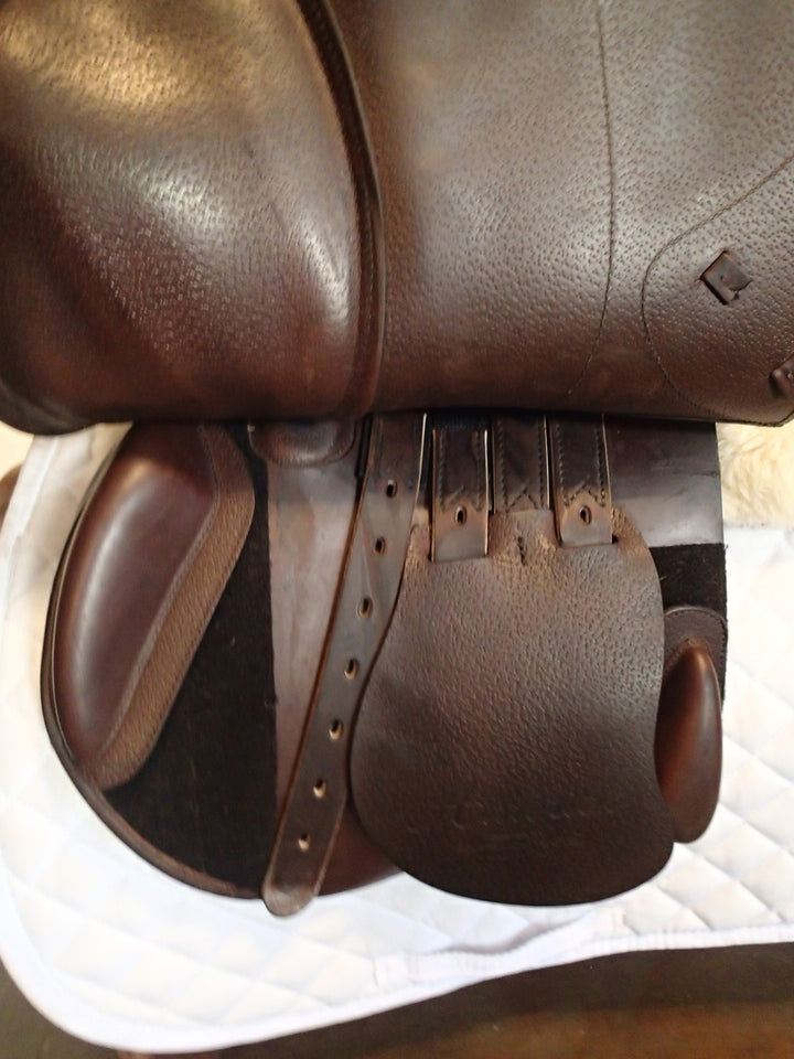 18" Amerigo Pinerolo Saddle - Full Buffalo - 2016 - Wool Flocked - 4.75" dot to dot