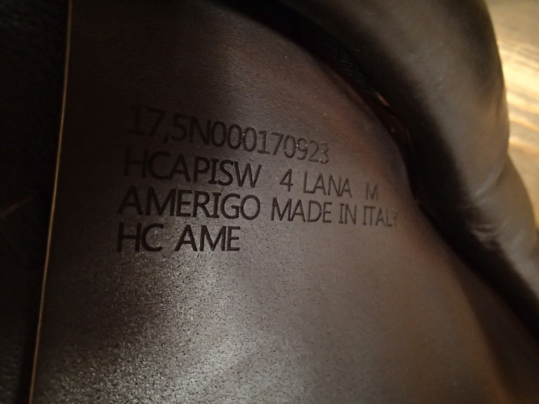 17.5" Amerigo Pinerolo Saddle - Full Buffalo - 2023 - 4.5" dot to dot (051)