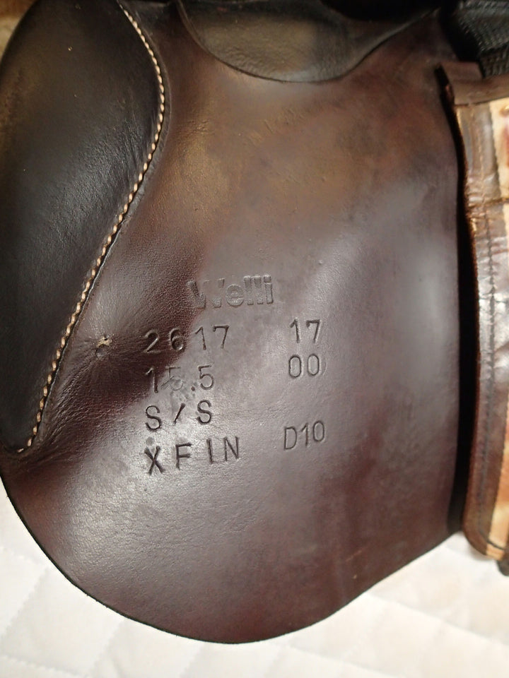 15.5" Voltaire Welli Saddle - Full Buffalo - 2017 - 00 Flaps - 4.75" dot to dot - XFIN Panels (053)