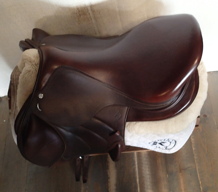 18" Antares Monoflap Saddle - Full Buffalo - 2017 - 3N Flaps - 5" dot to dot (054)
