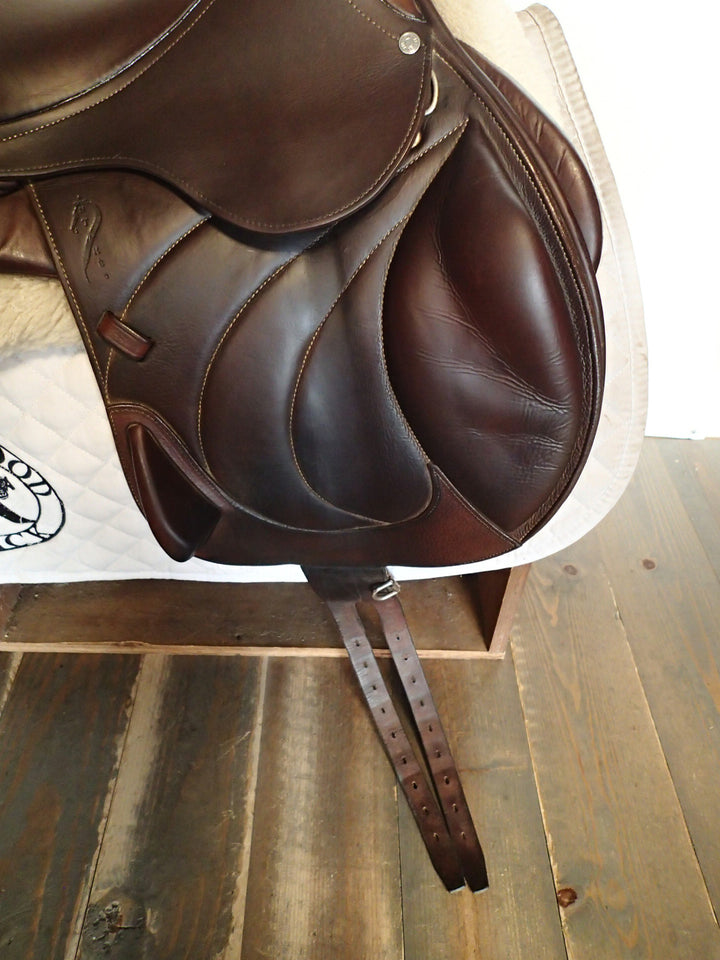 18" Antares Monoflap Saddle - Full Buffalo - 2017 - 3N Flaps - 5" dot to dot (054)