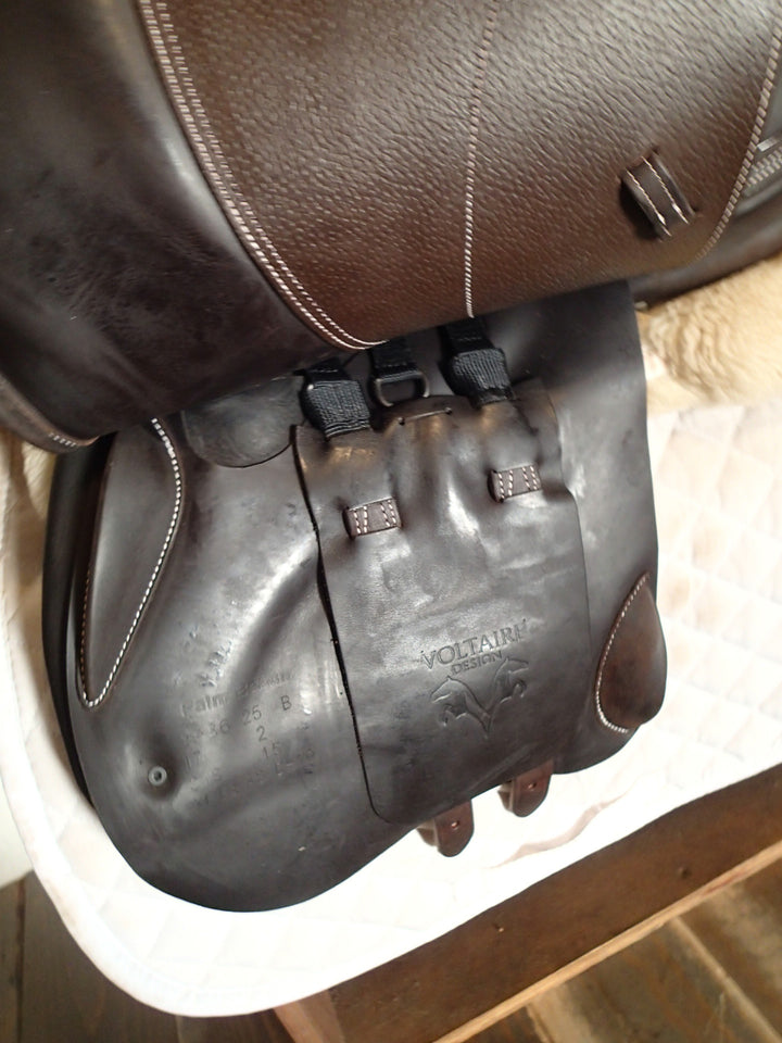 17" Voltaire Palm Beach Saddle - Full Buffalo - 2025 - 2 Flaps - 5" dot to dot - XFIN Panels (059)