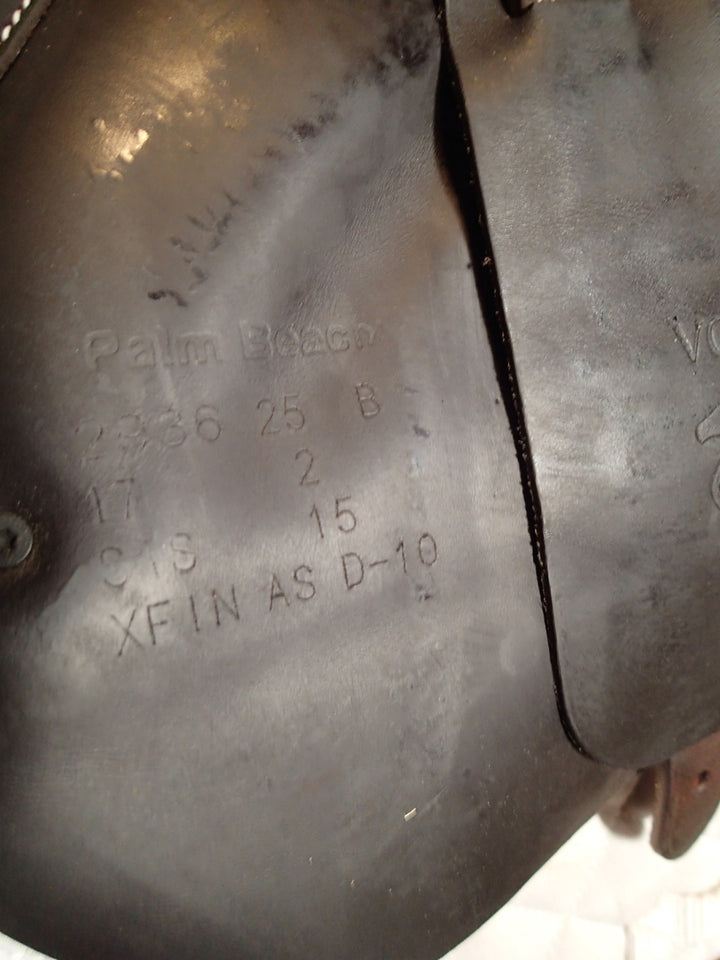 17" Voltaire Palm Beach Saddle - Full Buffalo - 2025 - 2 Flaps - 5" dot to dot - XFIN Panels (059)