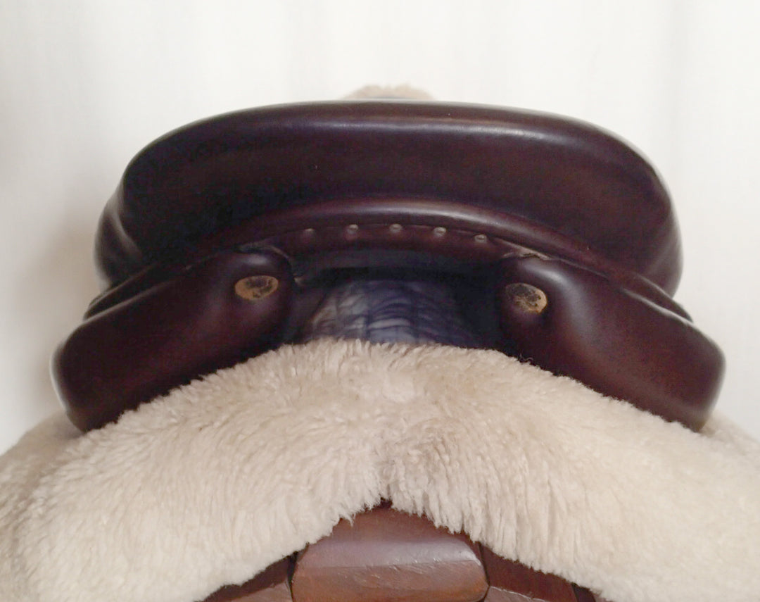 17.5" Butet Premium Saddle - Full Calfskin - P Seat - 3 Flaps - 4.5" dot to dot (075)