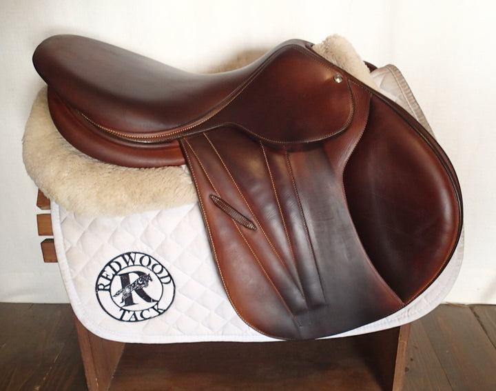17.5" Butet Premium Saddle - Full Calfskin - 2020 - P Seat - 2.5 Flaps - 4" dot to dot (061)