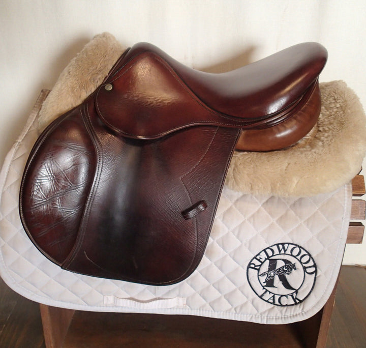 15.5" Devoucoux Huarra Saddle - Full Buffalo - 2007 - 0 Flaps - 4.5" dot to dot (073)