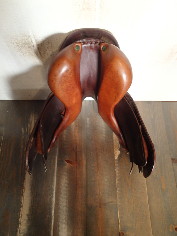 15.5" Devoucoux Huarra Saddle - Full Buffalo - 2007 - 0 Flaps - 4.5" dot to dot (073)
