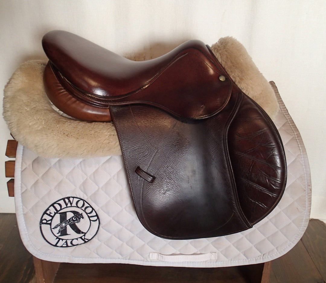 15.5" Devoucoux Huarra Saddle - Full Buffalo - 2007 - 0 Flaps - 4.5" dot to dot (073)