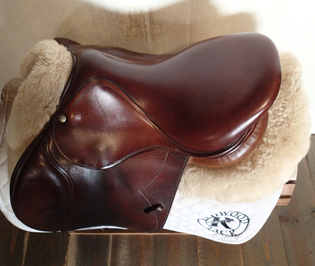 15.5" Devoucoux Huarra Saddle - Full Buffalo - 2007 - 0 Flaps - 4.5" dot to dot (073)
