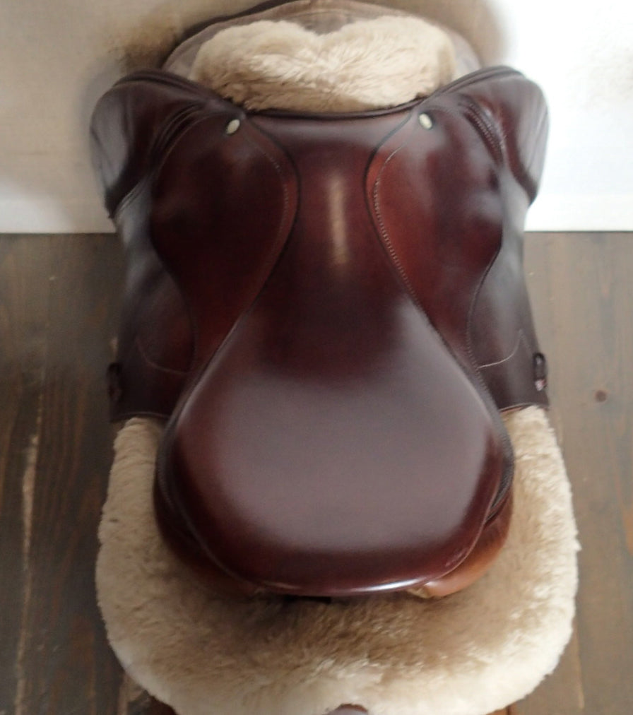 15.5" Devoucoux Huarra Saddle - Full Buffalo - 2007 - 0 Flaps - 4.5" dot to dot (073)