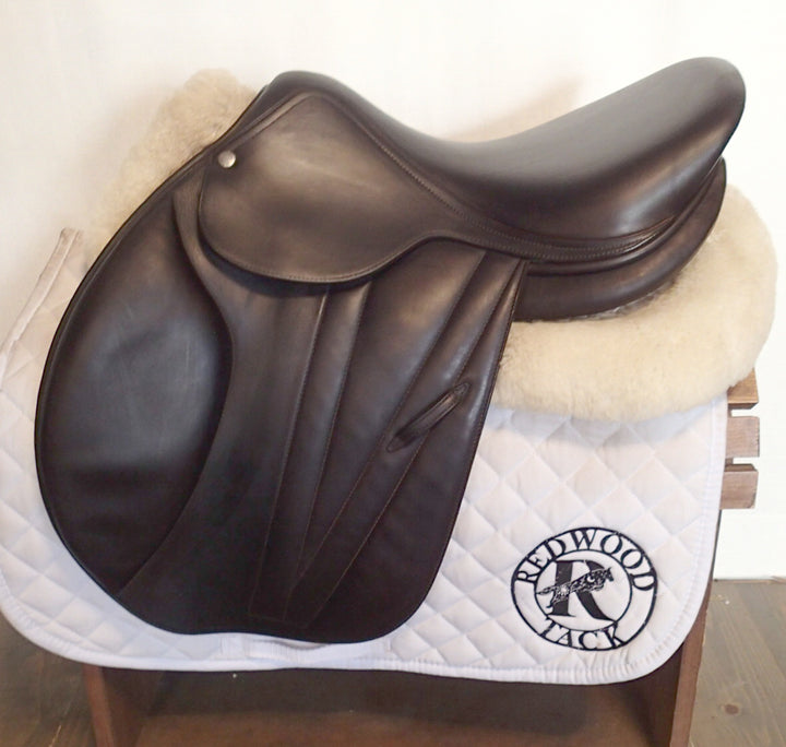 16" Butet Premium Saddle - 2020 - Wool Flocked - Full Calfskin - M Seat - 2L Flaps - 4.25" dot to dot