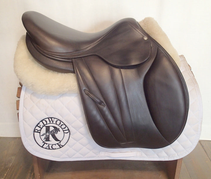 16" Butet Premium Saddle - 2020 - Wool Flocked - Full Calfskin - M Seat - 2L Flaps - 4.25" dot to dot