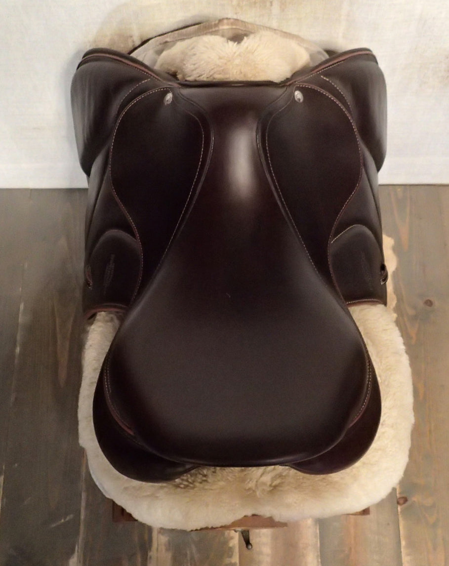 17" Devoucoux Biarritz O Saddle - Full Buffalo - 2023 - 3A Flaps - 4.5" dot to dot (081)