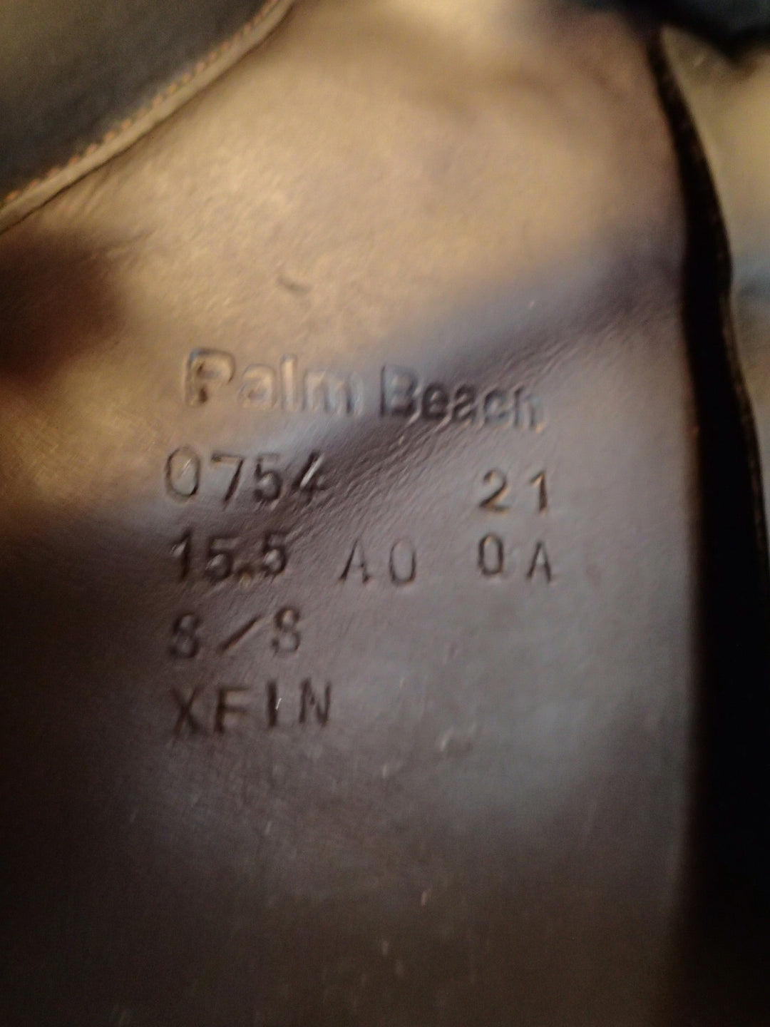 15.5" Voltaire Palm Beach Saddle - Full Buffalo - 2021 - 0A Flaps - 4.75" dot to dot - XFIN Panels (082)