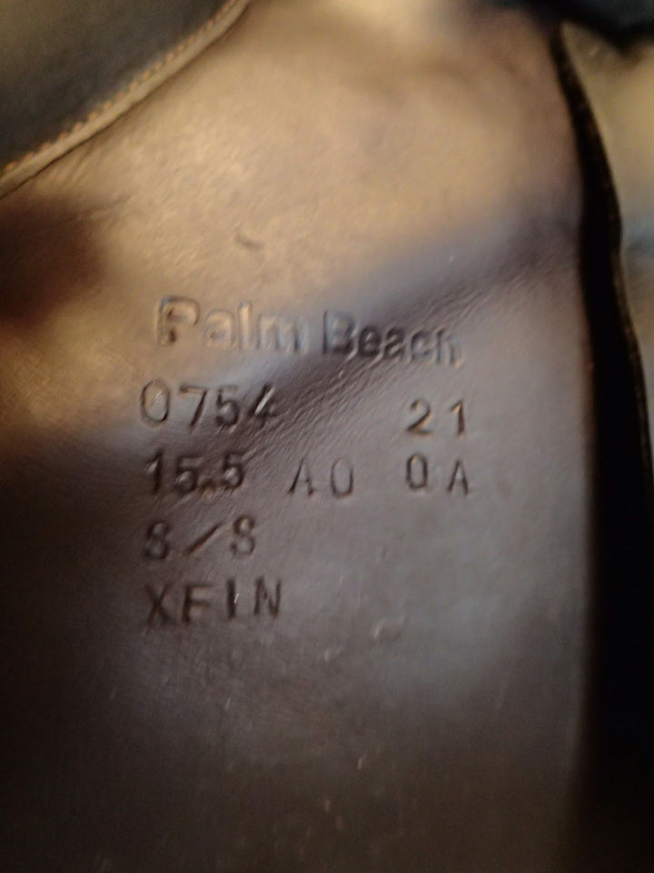 15.5" Voltaire Palm Beach Saddle - Full Buffalo - 2021 - 0A Flaps - 4.75" dot to dot - XFIN Panels (082)