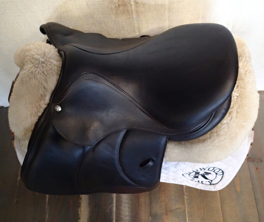 15.5" Voltaire Palm Beach Saddle - Full Buffalo - 2021 - 0A Flaps - 4.75" dot to dot - XFIN Panels (082)