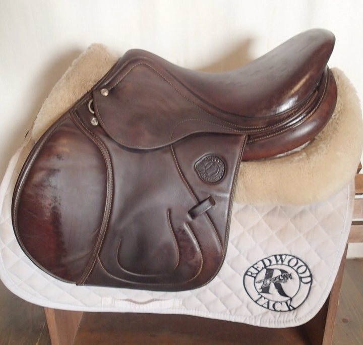 16.5" Antares Skylla Saddle - Full Buffalo - 2021 - 1N Flaps - 5" dot to dot (086)