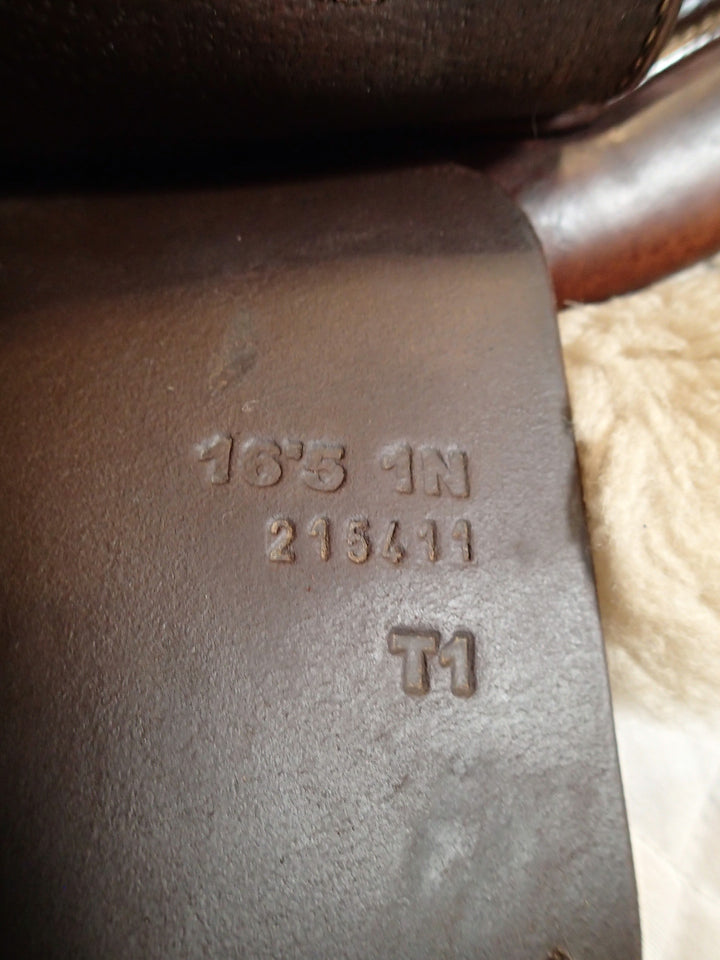 16.5" Antares Skylla Saddle - Full Buffalo - 2021 - 1N Flaps - 5" dot to dot (086)