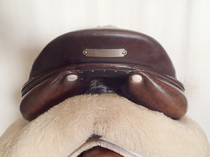 16.5" Antares Skylla Saddle - Full Buffalo - 2021 - 1N Flaps - 5" dot to dot (086)