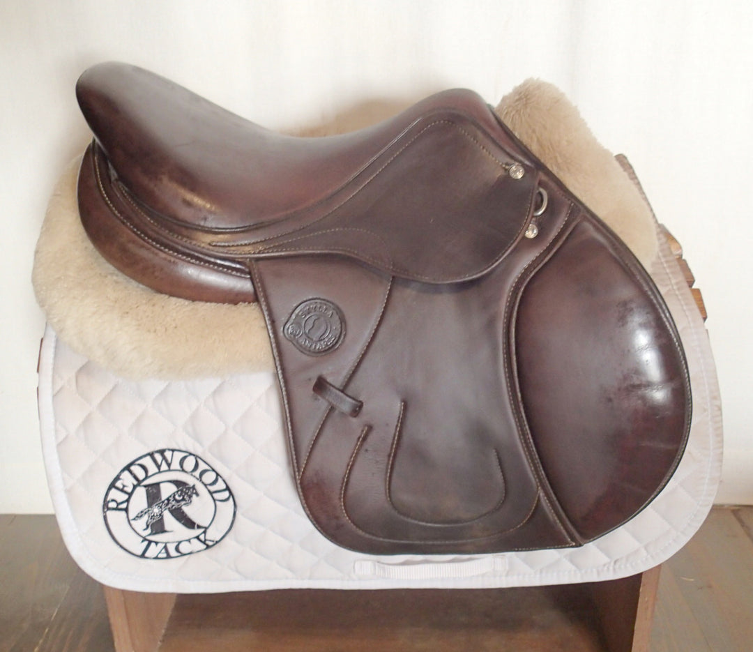 16.5" Antares Skylla Saddle - Full Buffalo - 2021 - 1N Flaps - 5" dot to dot (086)