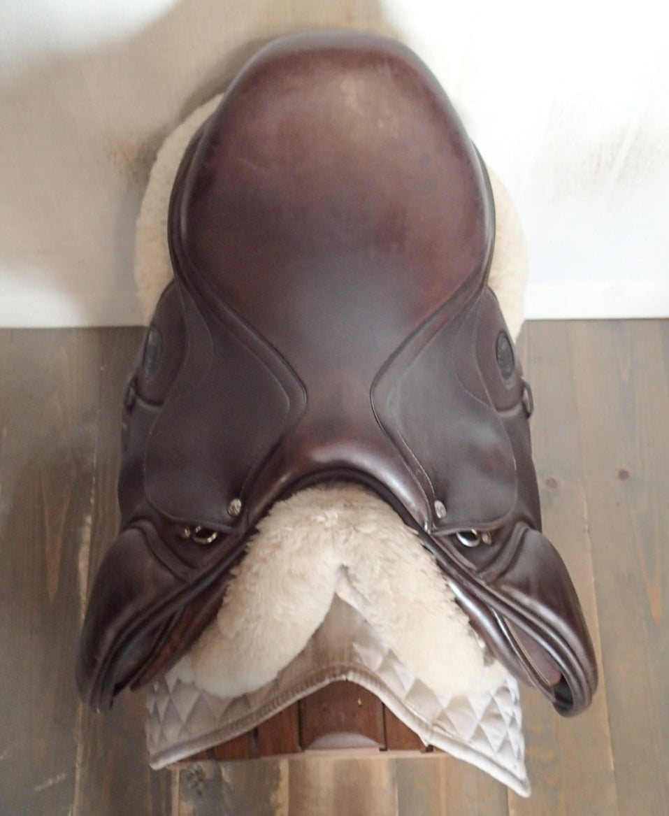 16.5" Antares Skylla Saddle - Full Buffalo - 2021 - 1N Flaps - 5" dot to dot (086)