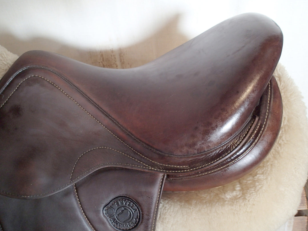 16.5" Antares Skylla Saddle - Full Buffalo - 2021 - 1N Flaps - 5" dot to dot (086)
