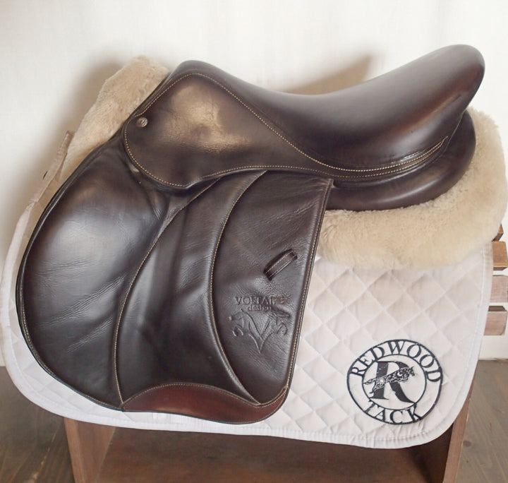 17" Voltaire Palm Beach Saddle - Full Buffalo - 2021 - 3A Flaps - 4.75" dot to dot - FIN Panels (089)